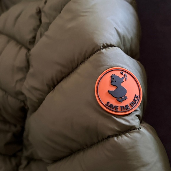 SAVE THE DUCK  Kids Olive green puffer jacket - Picture 3 of 8